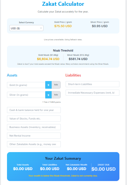 Image of Zakat Calculator 